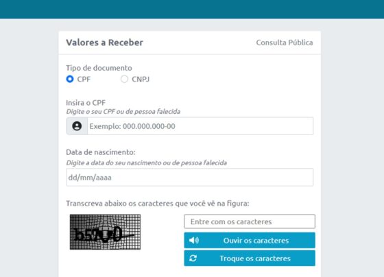 Imagem colorida de página para consultar valores a receber - Metrópoles